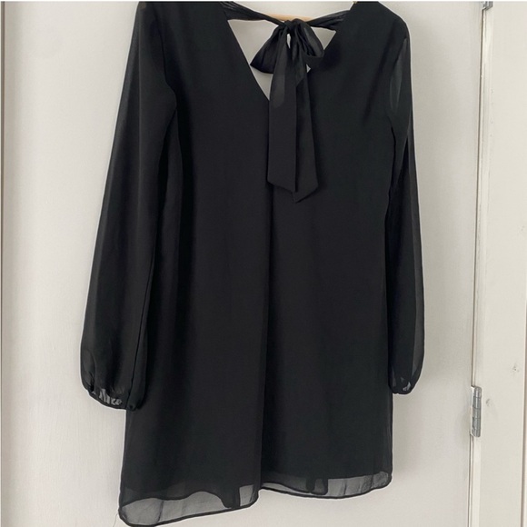 BCBG Black Chiffon Mini Dress - Picture 12 of 12